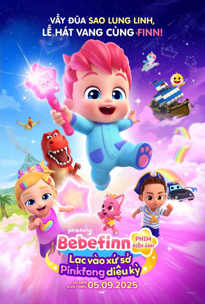 bebefinn phim điện ảnh: lạc vào xứ sở pinkfong diệu kỳ 